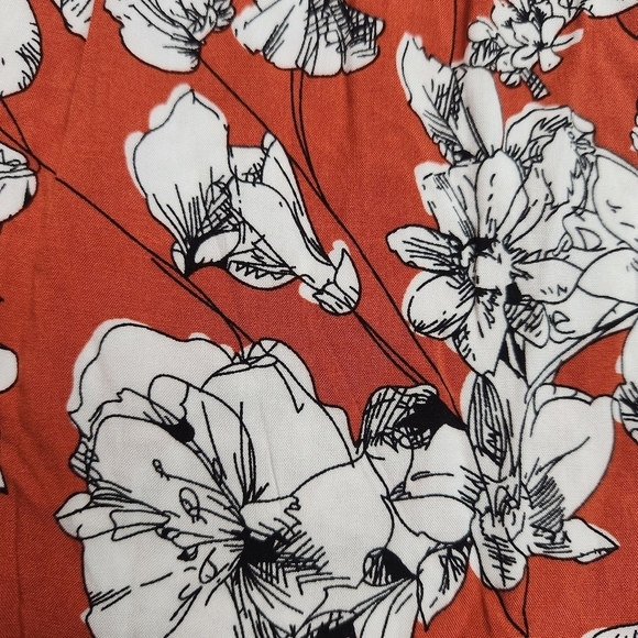 Fun 2 fun Floral v-neck smock top 3/4 sleeves nwot size Small - Picture 9 of 9